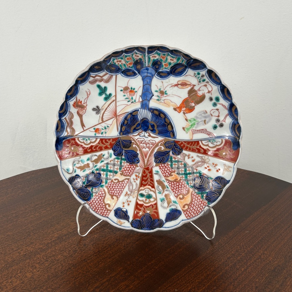 Antique 19th Century Imari Ware 8” Ceramic Plate #chinoiserie